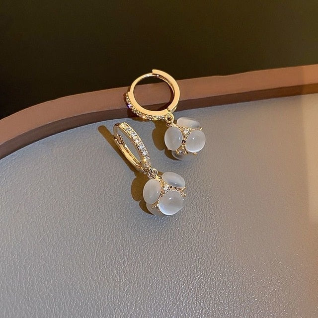2025 Korean New Simple Temperament Circle Pearl Earrings Fashion Small Versatile Earrings  Jewelry