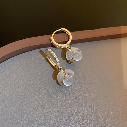2025 Korean New Simple Temperament Circle Pearl Earrings Fashion Small Versatile Earrings  Jewelry